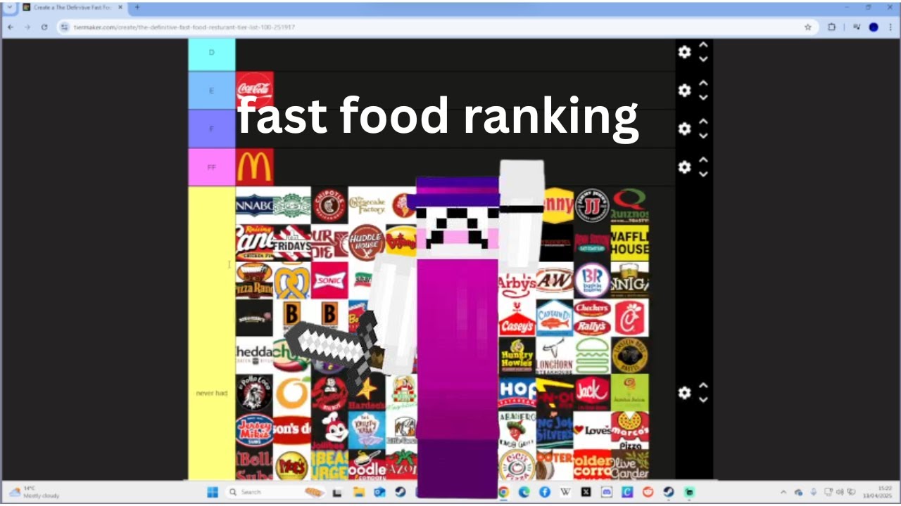 fast food ranking | zizzygames - YouTube