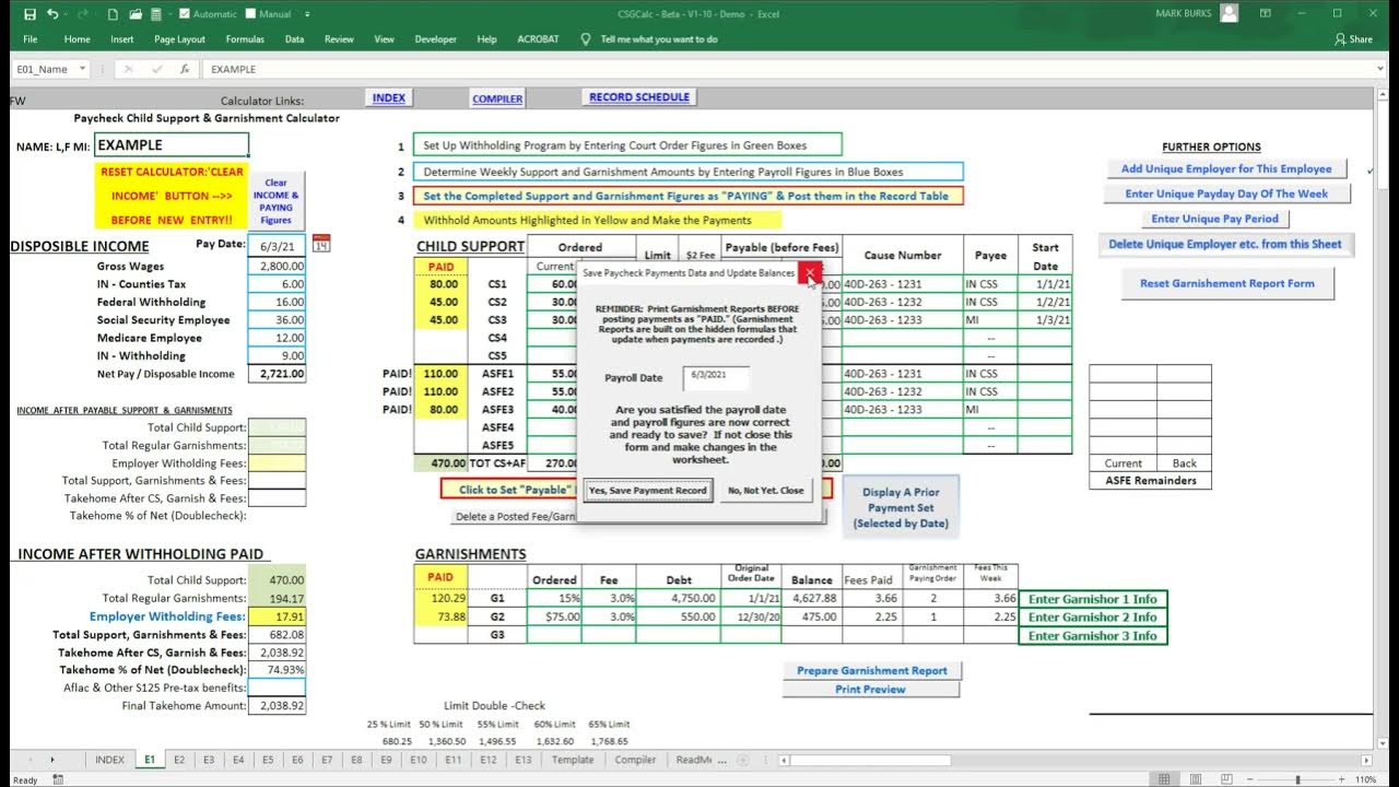 Payroll Child Support & Garnishment Withholding Calculator YouTube