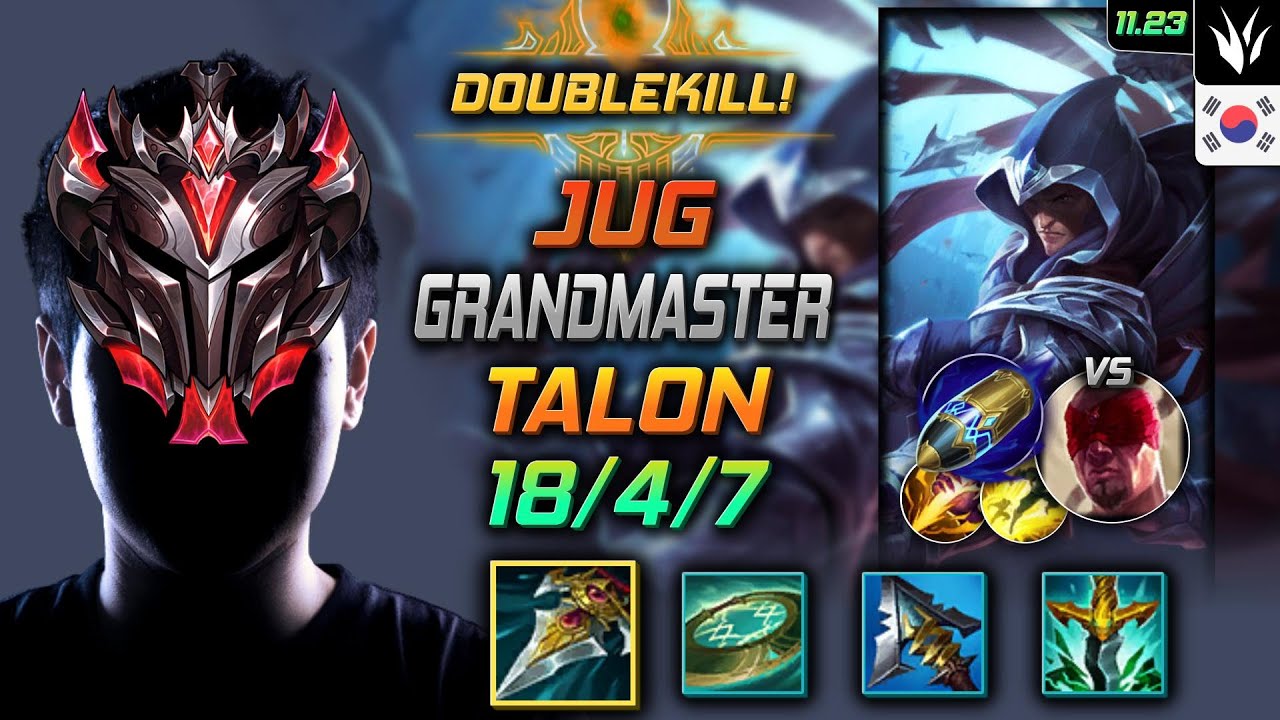 GrandMaster Talon  vs Lee Sin - Талон Коготь охотника Удар на опережение - LOL KR 11.23