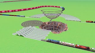 WDP4D VS USA TRAIN CROSSING RISKY BIG U-TURN CURVE 💝 TRAIN SIMULATOR screenshot 5