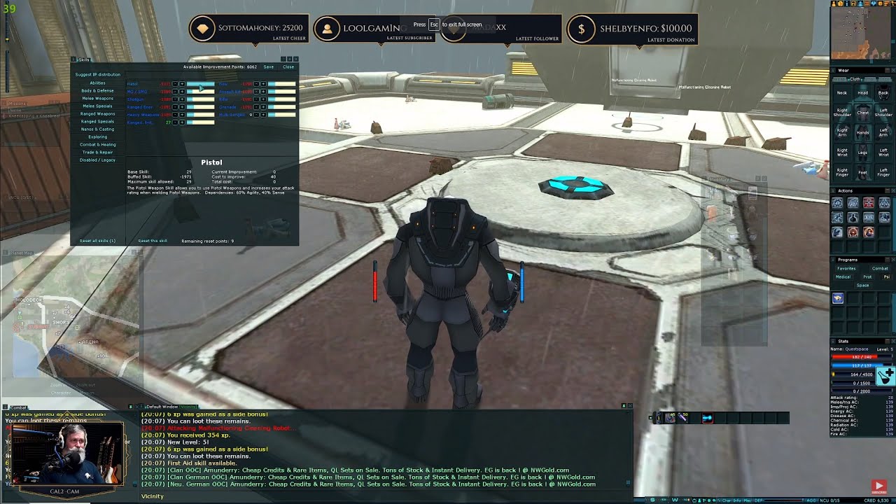 Anarchy Online -New Let's Build Test Run with Twitch - YouTube