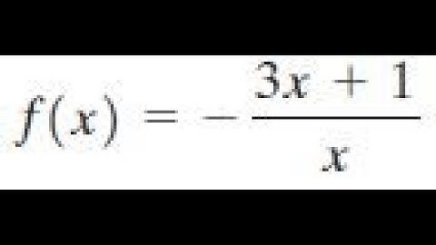Find the inverse of f(x) = -(3x+1)/x and check it