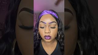 Purple ombre brows😲 #atarahjmakeup #fyp #shorts