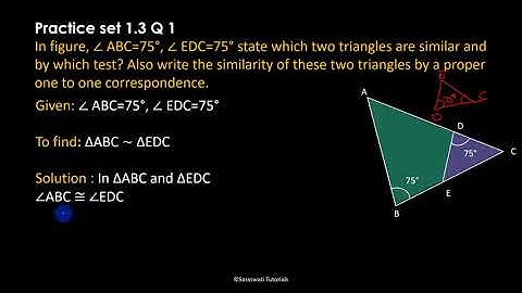 Similarity Class 10 SSC | Practice Set 1.3 | Question no 1 | Maharashtra Board #short_Solutions