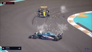 RED FLAG AT MIAMI!!! F1 MANAGER 23 GAMEPLAY