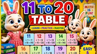 📚 🔢 11 to 20 Tables | Learn Multiplication Tables Easily | Kids Math | Tables for Kids
