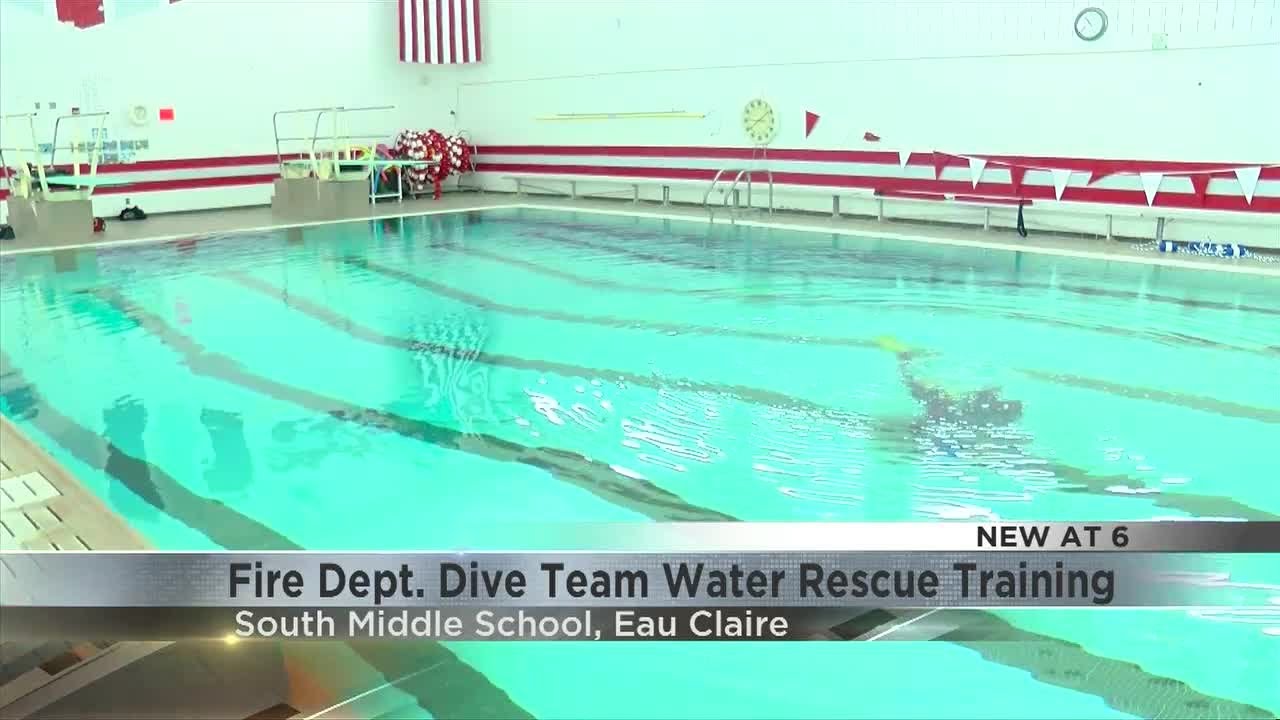 Eau Claire Fire Department dive team practices water rescue training