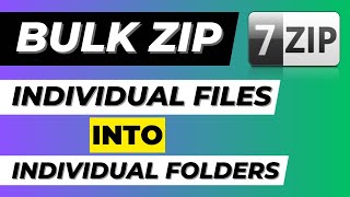 Bulk Zip Individual Files Into Individual Zipped Folders | Tutorial Guide Batch File Provided