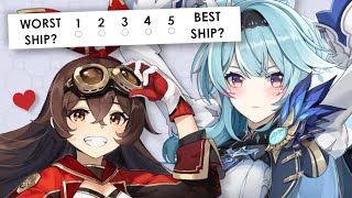 Genshin Impact Fans Rank the BEST SHIPS?!