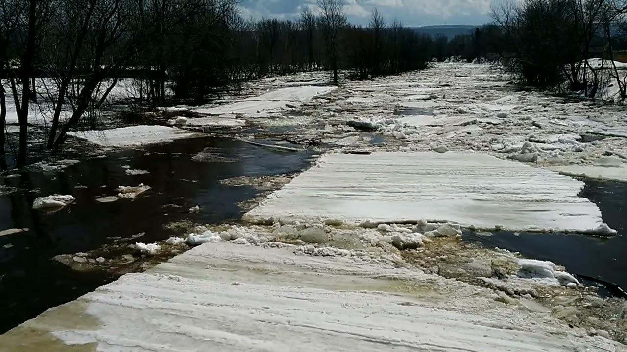 La glace qui fond sur la rivière. 15 avril 2022
