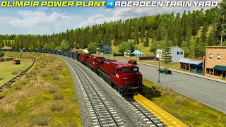 Train Simulator PRO USA | 3 RC 44 Loco with 18 Bathtub Gondola Aberdeen Gameplay #3 screenshot 1