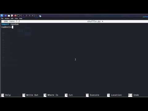 Linux  : ‘Shuffle a List’ in Python