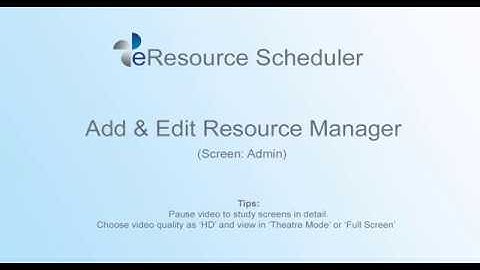 Add & Edit Resource Manager - eRS Resource Management Software