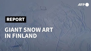 With snowshoes, Finnish create beautiful snow art | AFP