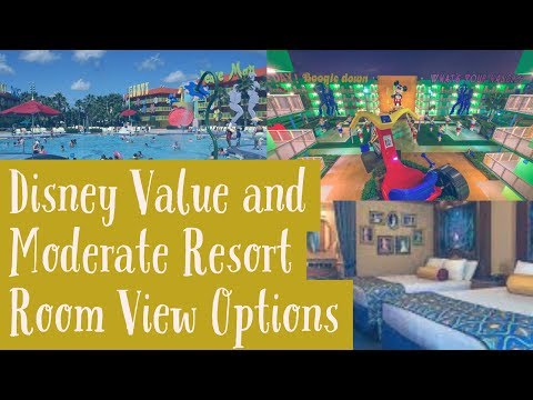 Como escolher um quarto com vista na Disney Valor e moderada Resort Hotels