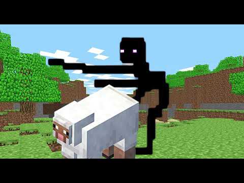 The Enderman Behind The Sheep Youtube