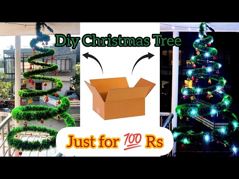 D.I.Y Christmas Tree 🌲 | Just for 100 Rs | കുറഞ്ഞ ചിലവിൽ ഒരു അടിപൊളി variety Christmas 🌲 ഉണ്ടാകാം