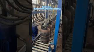 Semi auto Hydro testing machine Testing for LPG Cylinder #lpgcylindermanufacturingprocess