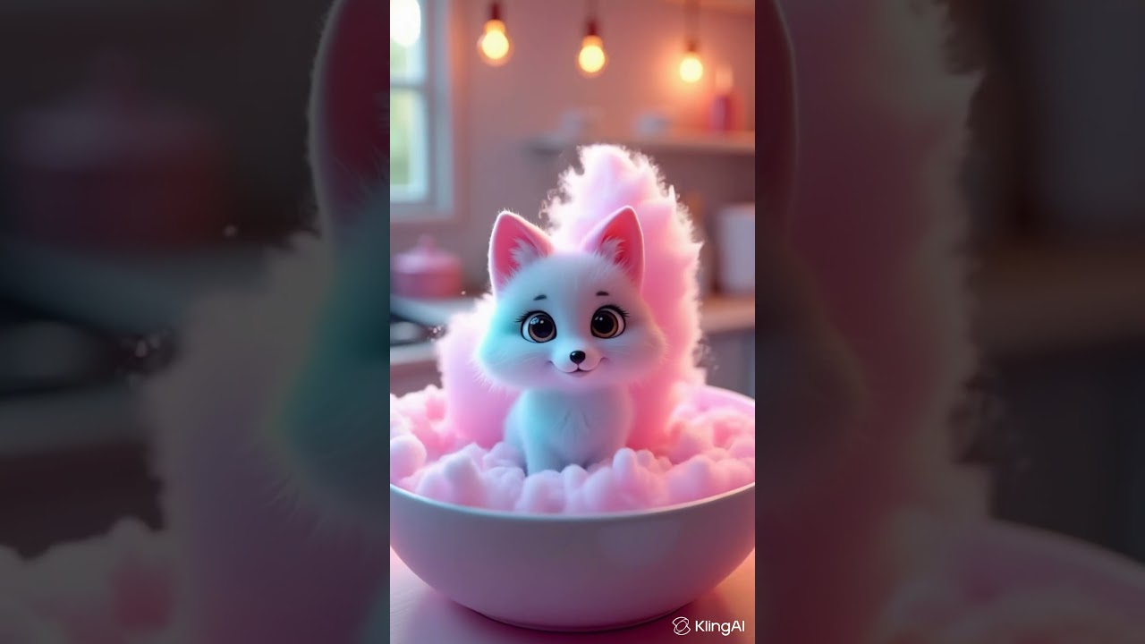 🌸 Cotton Candy Fox ASMR | Fluffy Pastel Fox Animation   