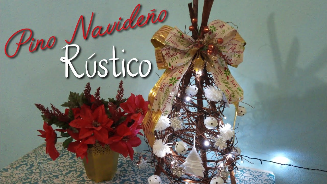 Cómo hacer un pinito de navidad Rústico y sin gastar. Pino Navideño con ...
