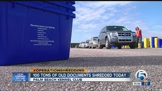 100 tons of old documents shredded today