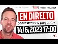 🔴 EN DIRECTO CONTIGO, Jorge responde a vuestras dudas el 14 de Junio a las 17:00