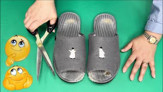 [DIY] Never throw away old, fallen slippers.