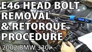 BMW E46 Torque Head Bolts & Remove Cylinder Head DIY #m54rebuild 11