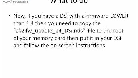 How to use AceKard 2i with DSi Firmware 1.4
