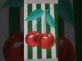 How to paint a Pinterest inspired cherry canvas