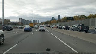 Driving Highway 401 (Pickering to Toronto)