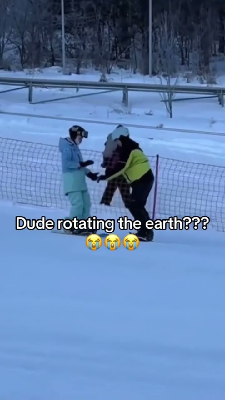 Dude starts rotating the earth this is crazy