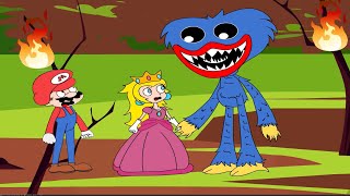 Princess Peach Is Kidnapped - Sonic Mario And Huggy Wuggy Vs Bowser Jr  1 - Kim Jenny 100 #Kim100