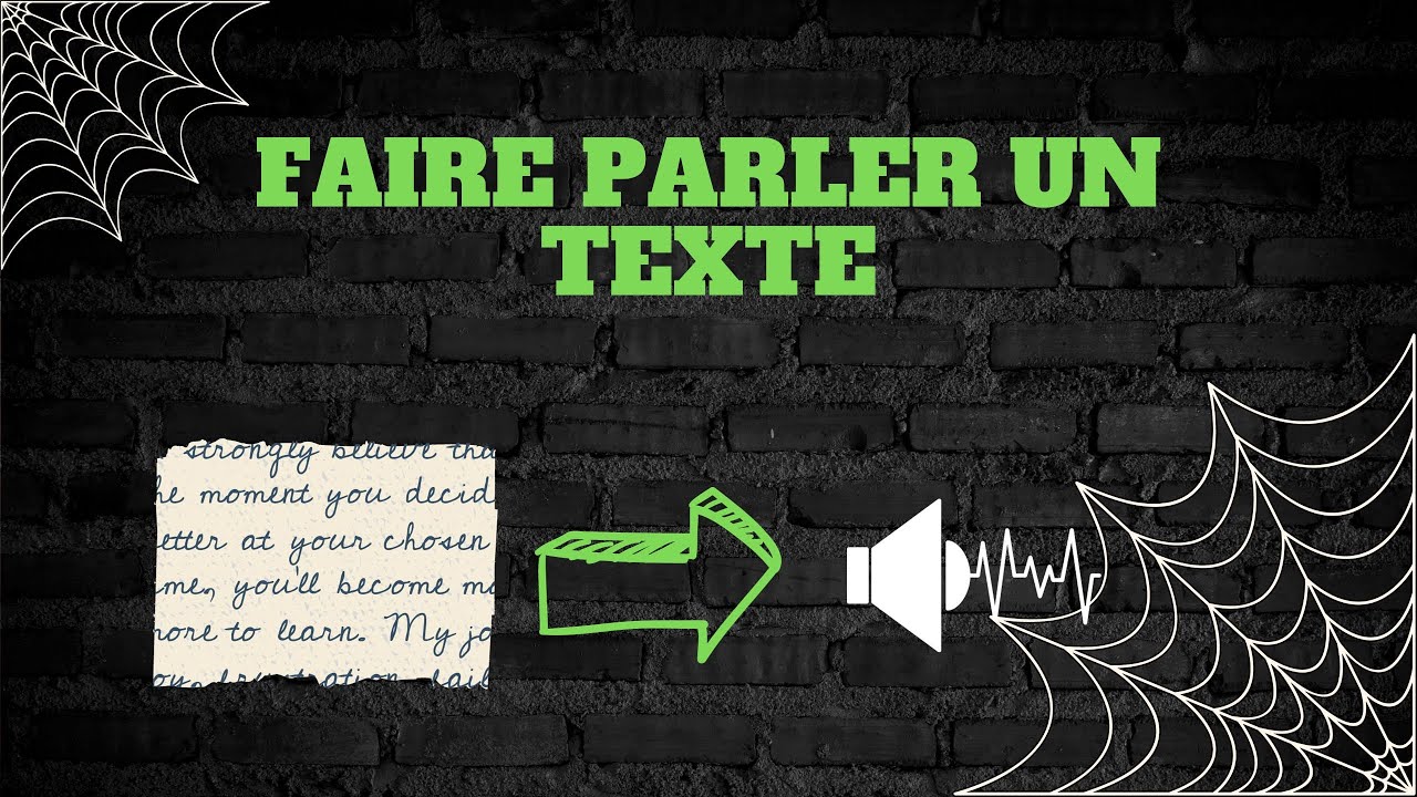 Faire parler un texte ! - YouTube