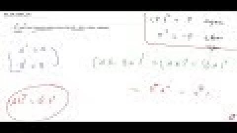 If A and B are symmetric matrices, prove that AB  BA is a skew symmetric matrix....