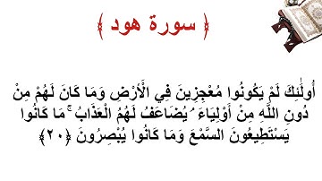 سورة هود الاية 20