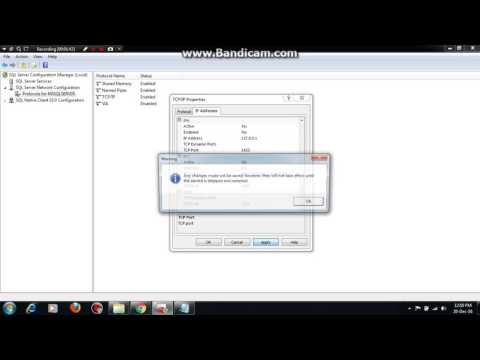 Changing port no of Sql Server