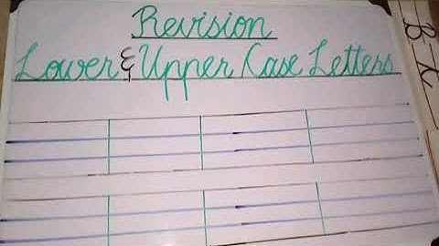 PVI ENGLISH LESSON # 26 (PART 1) DATED: 15/6/2020 TOPIC: REVISION OF UPPER AND LOWER CASE WRITING