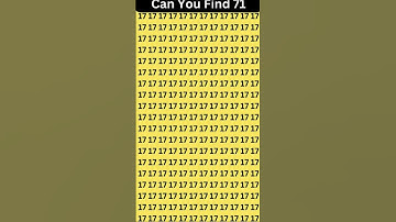 you find 71 in croud of 17 ? #quiz
