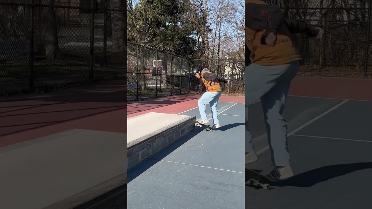 50-50 Grind On Ledge 🥹 