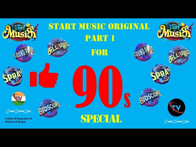 Start Music Original Round For 90s Special | Guess the 90s Songs| #90s  @Tamil Vaathi Quiz class=