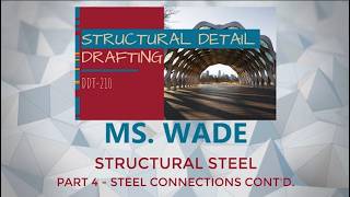 Part 4 - Structural Steel - Steel Connections Continued with Captions