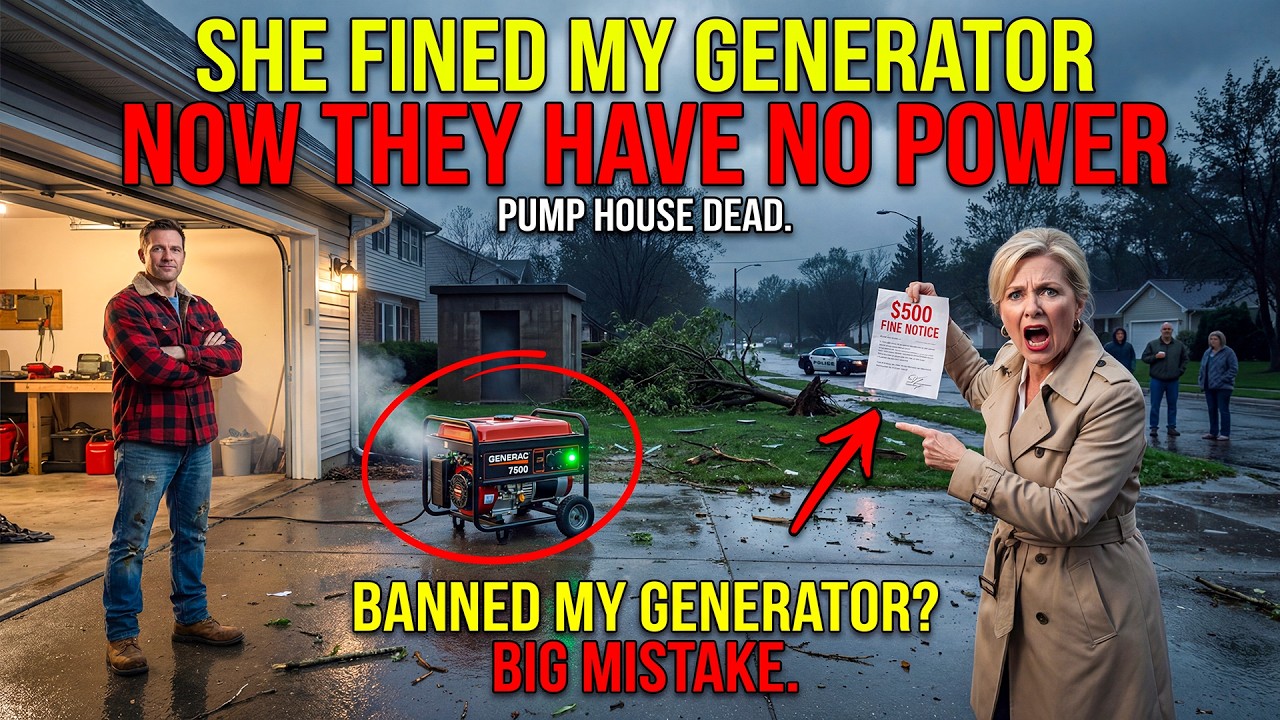 HOA Fined Me for Running a Generator — One Storm Later, Their Pump House Lost Power