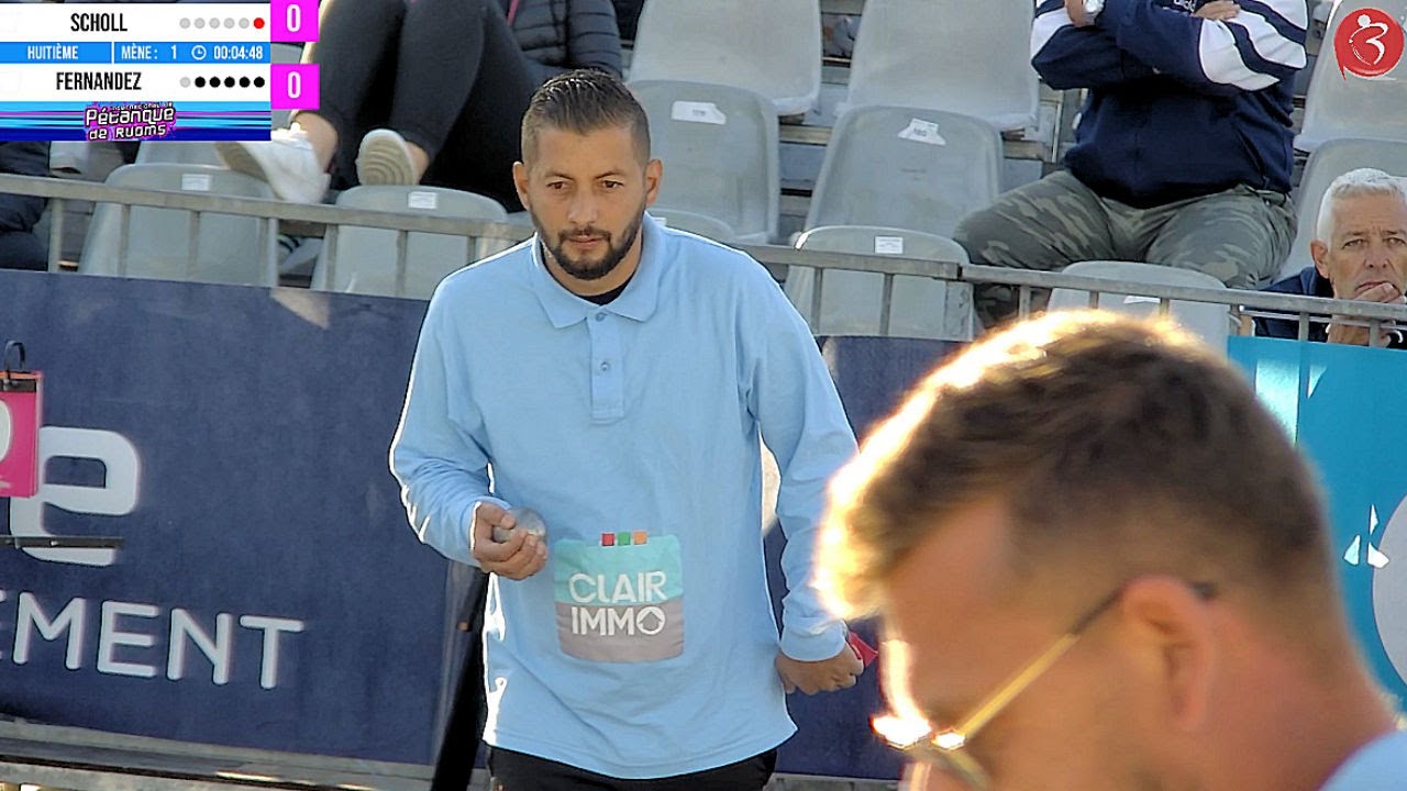 Miniature : Un bon Fernandez lors du 8e face à SCHOLL : International à pétanque de Ruoms 2022