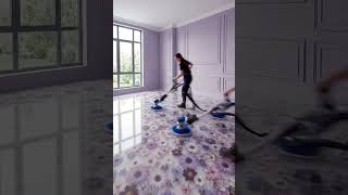 1. AI Bedroom Floor Transformation 😍| Luxury Flower Floor Design#shorts #floortransformation #viral