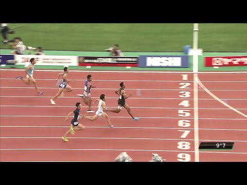 男子 100m 予選 5組 第103回日本陸上競技選手権大会
