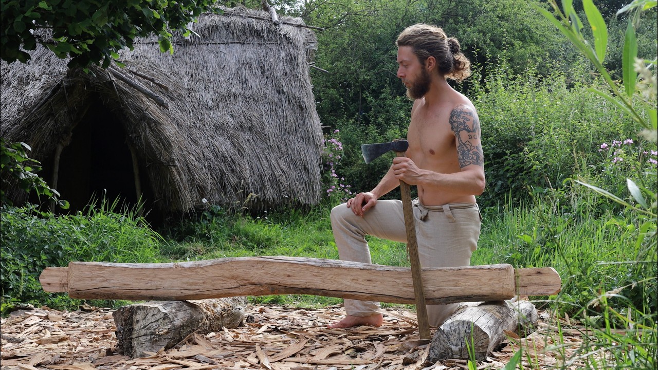 Carving Wall Posts and Tenons for a Saxon Timber Granary - Part III | Early Medieval House Building