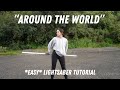 How to learn the around the world doublebladed lightsaber spin in 5 easy steps