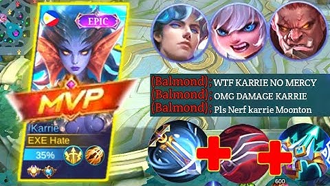 KARRIE USERS (MUST TRY) THIS HAAS CLAW BUILD = ENEMY AUTO SURRENDER || KARRIE BEST BUILD AND EMBLEM