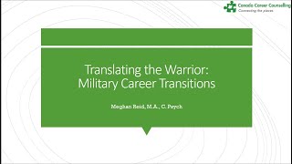 Meghan Reid; Translating the Warrior Presentation (excerpts)